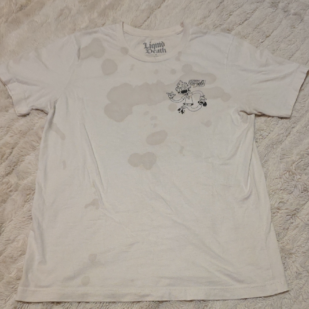 Liquid Death *DAMAGED* White T-Shirt
